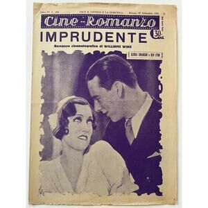 RARE 1931 Italian Gloria Swanson Magazine Sunset Boulevard, Queen Kelly, Zaza